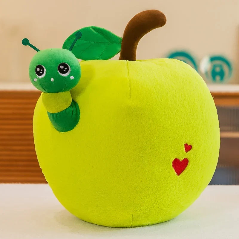Caterpillar Apple Plush Toy - Soft Fruit Pillow, 8-16" | 20-40 cm — image 6