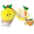 Peelable Orange & Citrus Plush Keychain | Cute Simulation Fruit Pendant — image 8