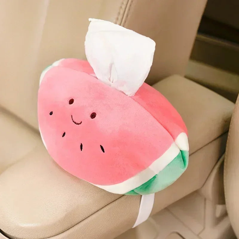 Plush Fruit Tissue Holder for Cars: Three Fruits — image 8