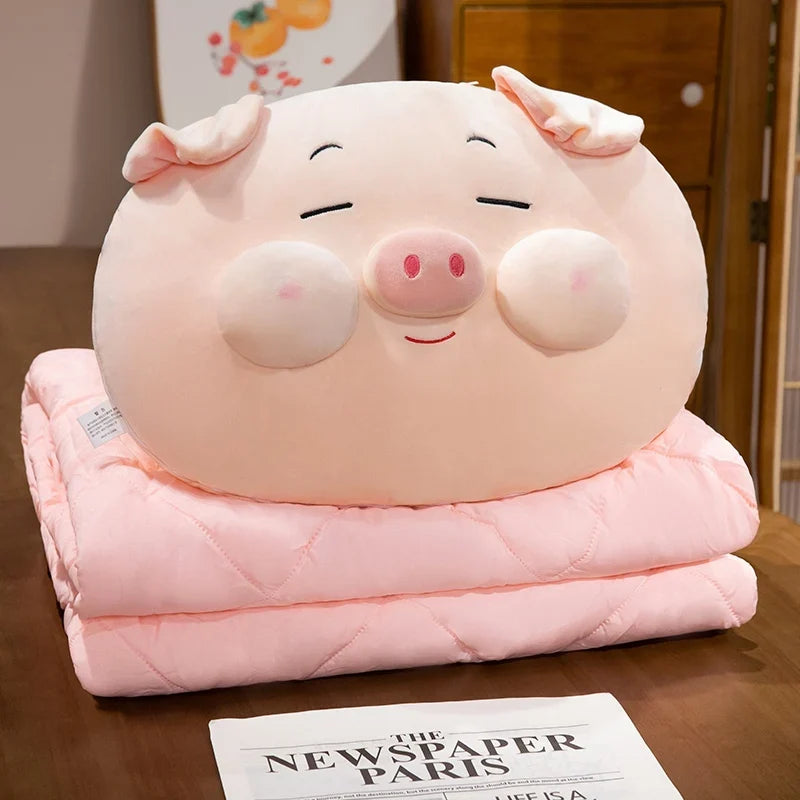 Plush Pig Pillow with Blanket | Stuffed Cartoon Piggy, 40–50 cm — image 7