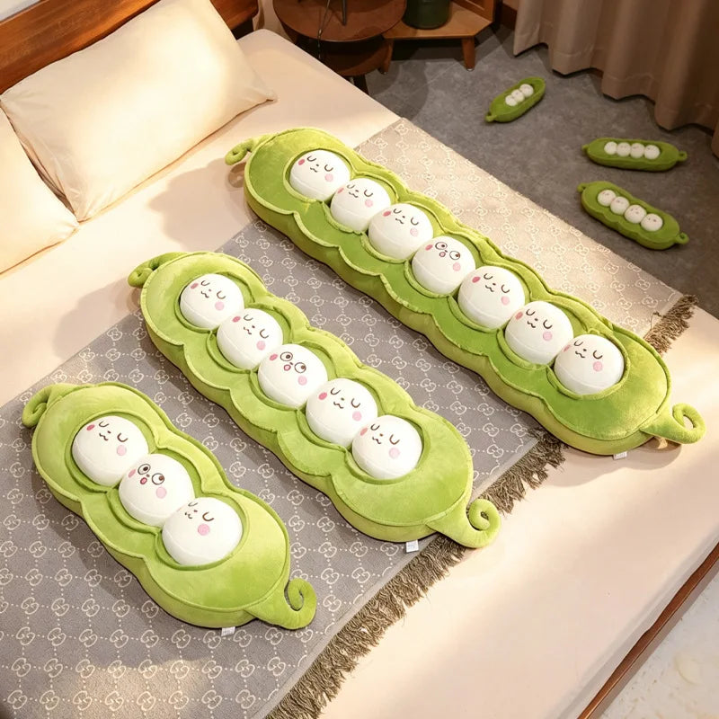 Edamame Body Pillow - Long Soft Pea Pod Plush Cushion, 35-47" | 90-120 cm — image 2