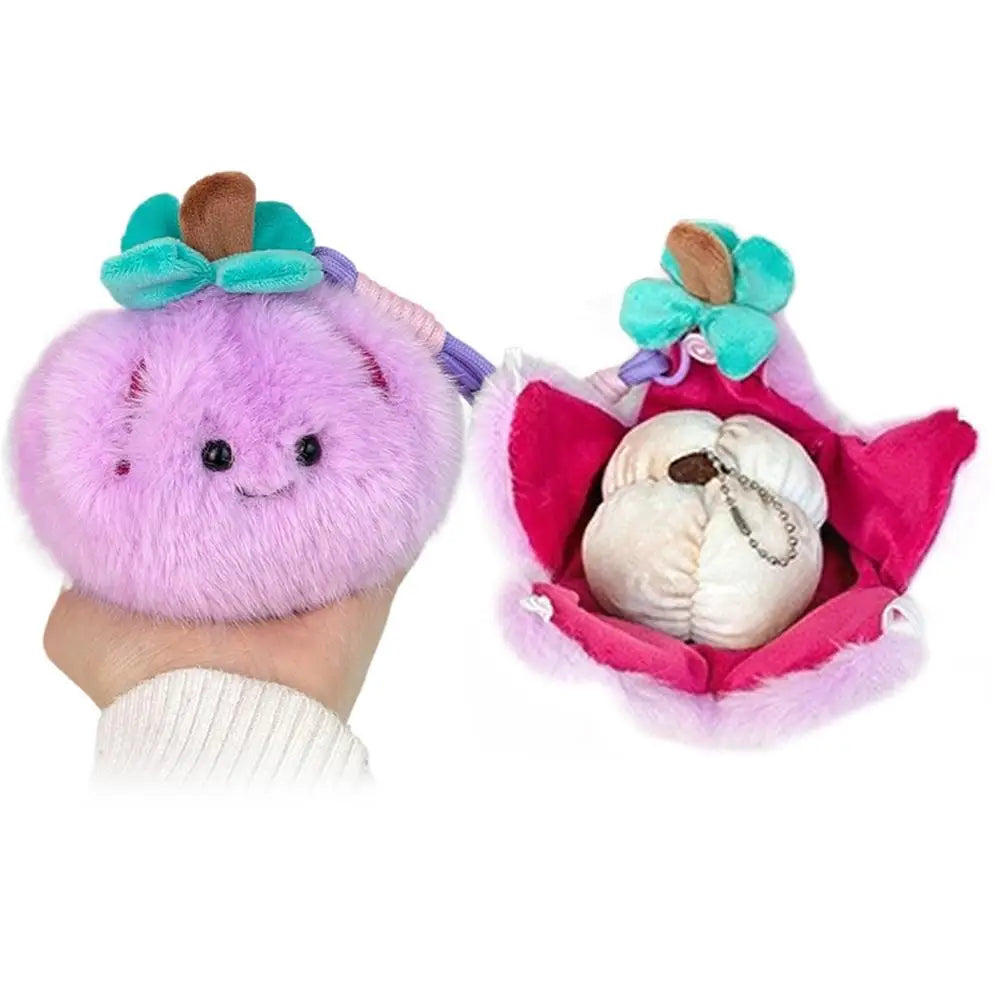 Peelable Orange & Citrus Plush Keychain | Cute Simulation Fruit Pendant — image 10