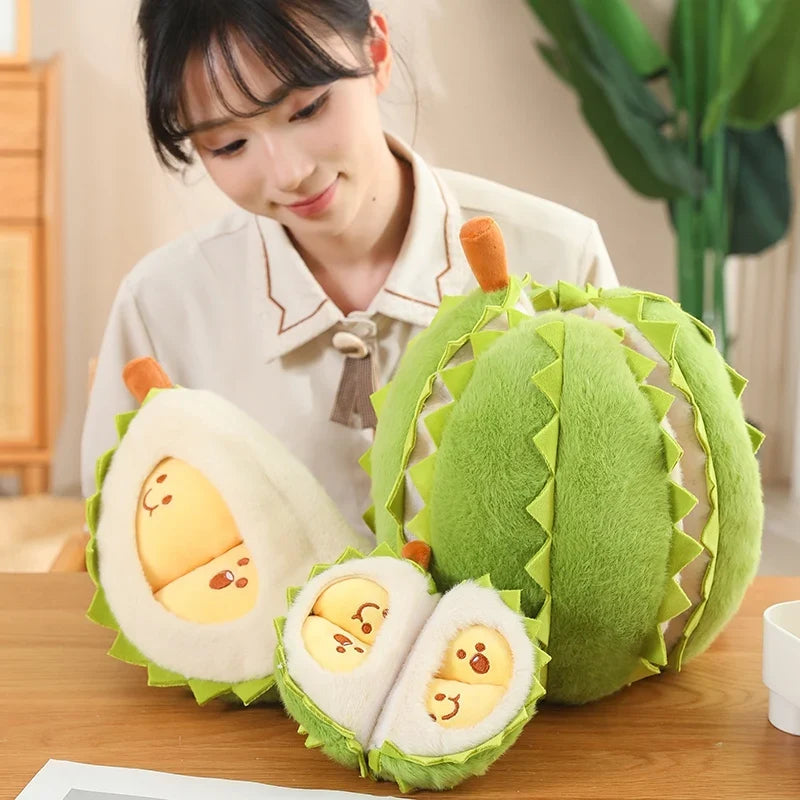 Tearable Durian Plushie | Detachable Stress-Relief Stuffed Fruit Toy — image 4