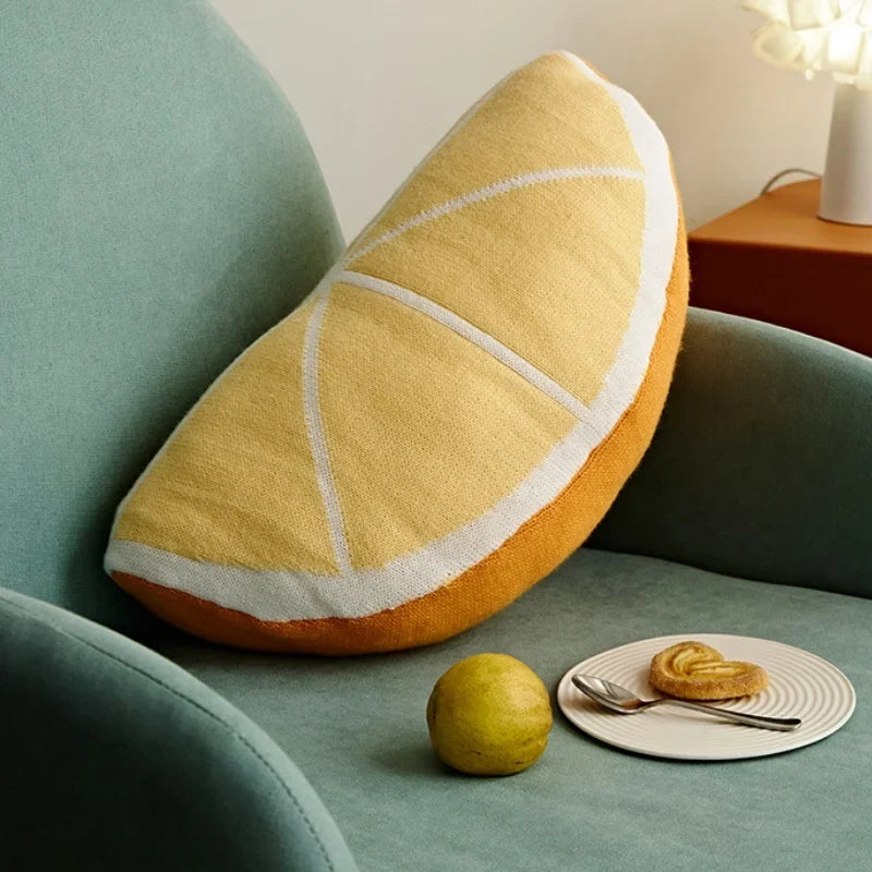 Fruit Throw Pillow - Knitted Watermelon & Avocado Cushion, 8-16" | 20-40 cm — image 3