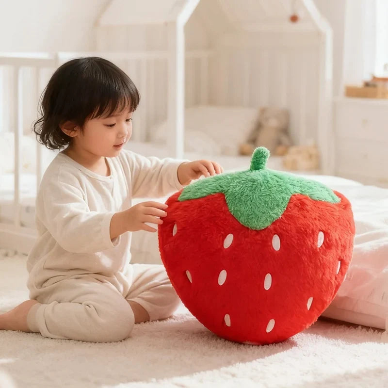 Strawberry Throw Pillow | Plush Fruit Sofa Cushion — image 3