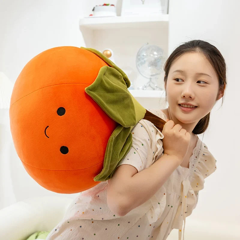 Persimmon Plush Toy - Soft Stuffed Fruit Doll, 6-14" | 16-36 cm — image 3