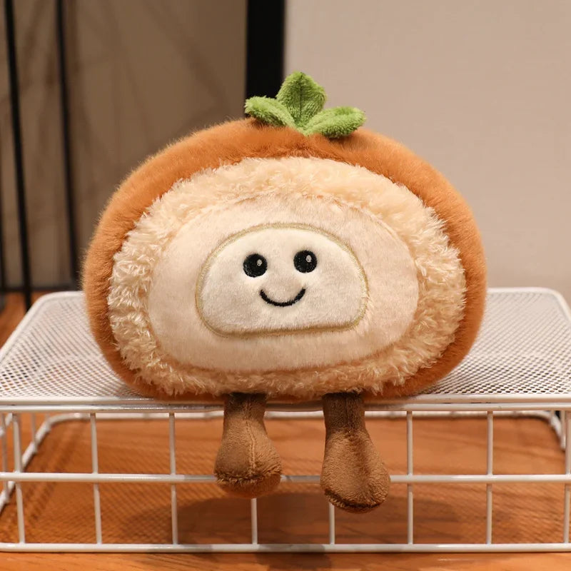 Swiss Roll Plush Pillow | Stuffed Dessert Log Cake Toy, 4x6\ | 10x15 cm" — image 7