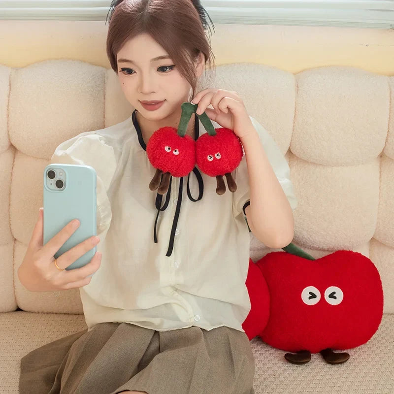 Cherry Plush Toy - Soft Fruit Pillow, 5-22" | 12-55 cm — image 5