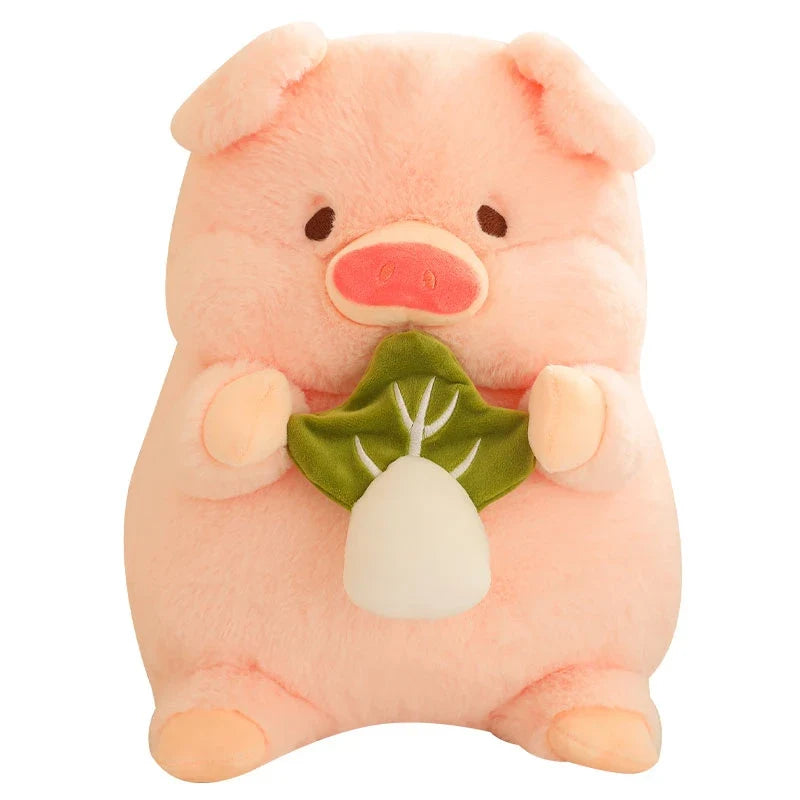 Pig Plush Toy - Soft Piggy with Hamburger or Cabbage, 8-12" | 20-30 cm — image 6