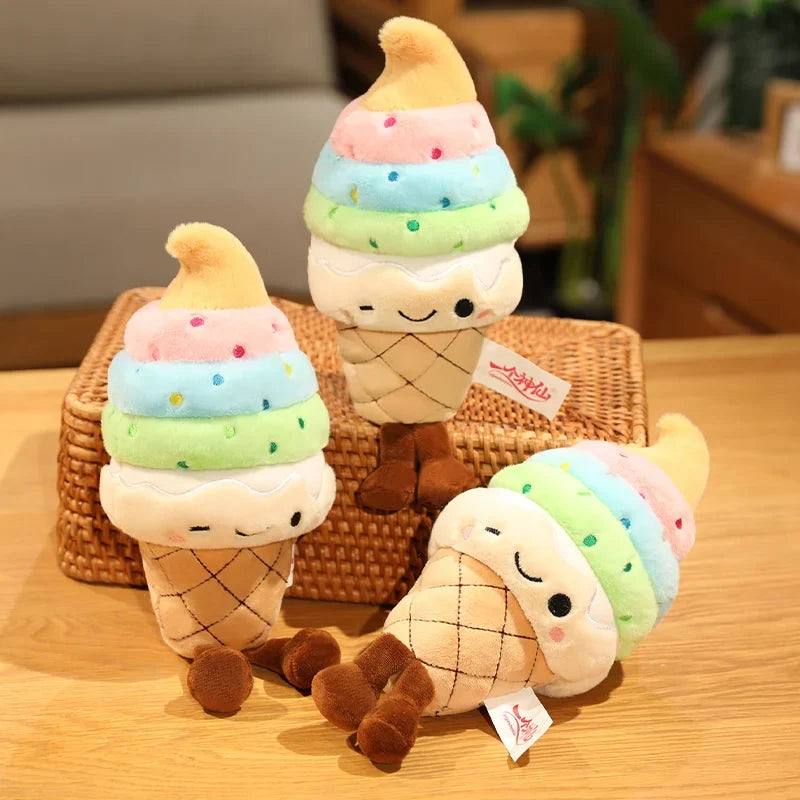 Ice Cream Cone Plush Toy | Stuffed Dessert Pillow, Multiple Flavors — image 2