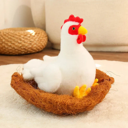 White Chicken & Rooster Plush Toys – Hen & Cock, 7-10" | 18-25 cm — image 1