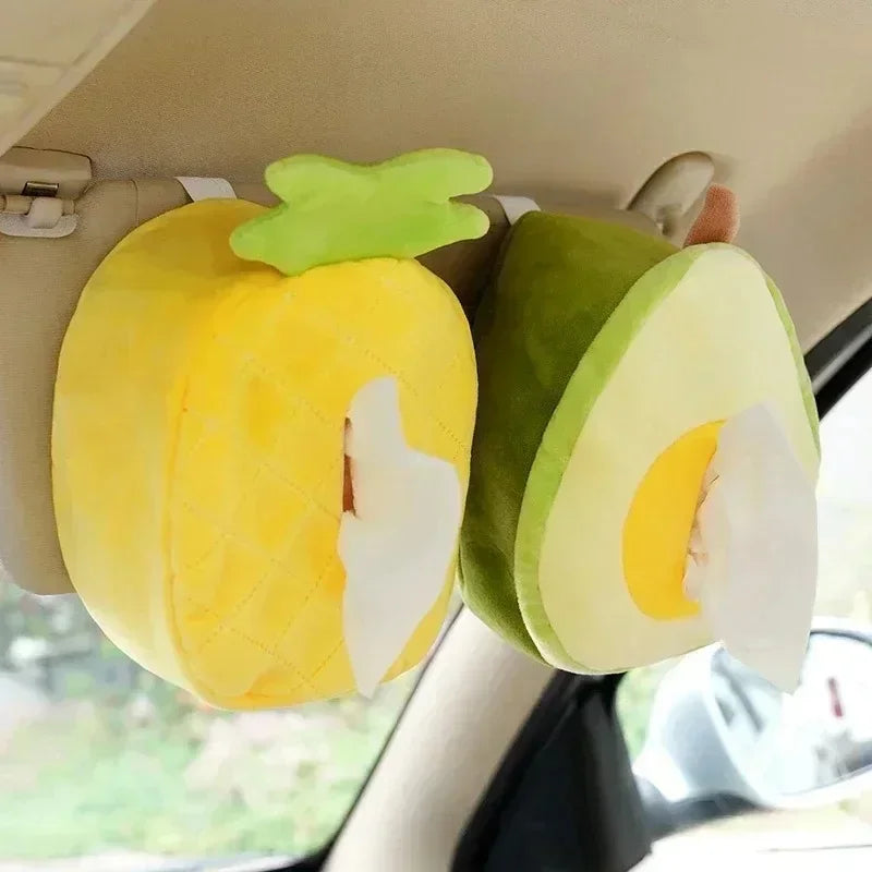 Plush Fruit Tissue Holder for Cars: Three Fruits — image 5