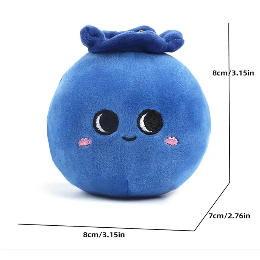 Mini Blueberry Plush Toy - Tiny Soft Fruit Doll, 3" | 8 cm — image 4