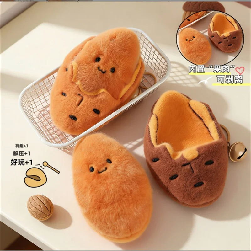 Baked Sweet Potato Plush Keychain | Peel-Away Charm, 5.5" | 14 cm — image 1