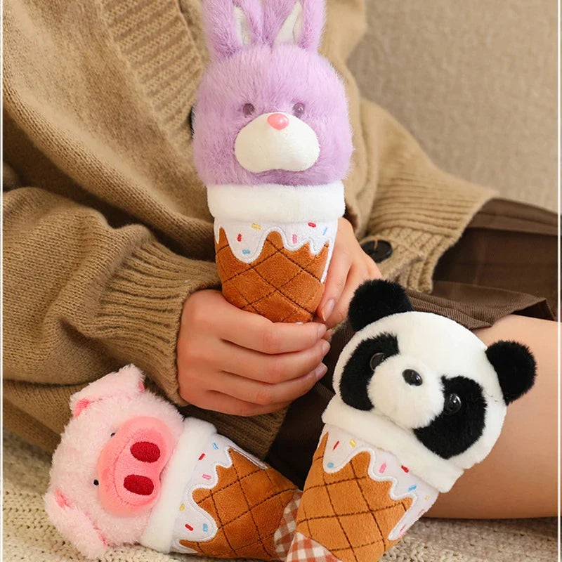 Ice Cream Cone Plush Toy - Soft Animal Cone Doll, 7" | 18 cm — image 5