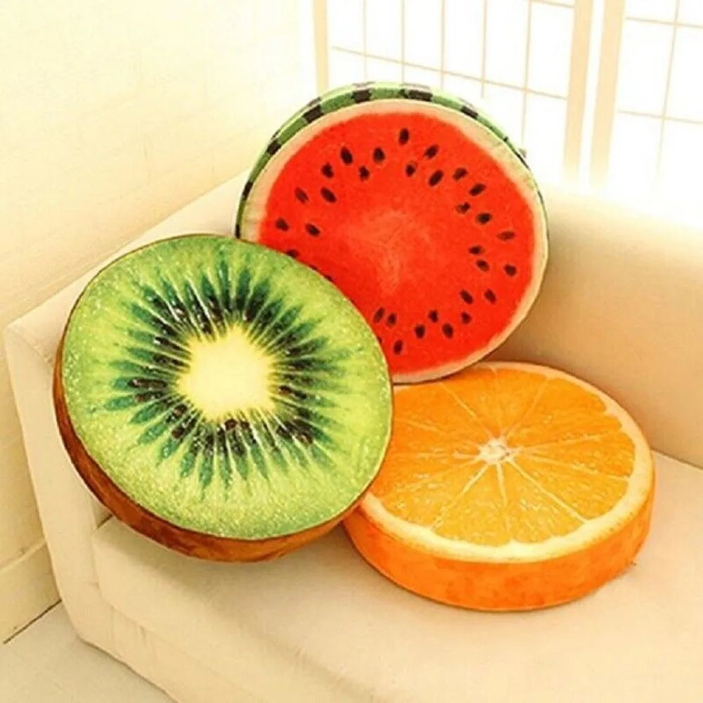 Sliced Fruit Seat Cushion Plushies, Six Styles, 13" | 32 cm — image 1