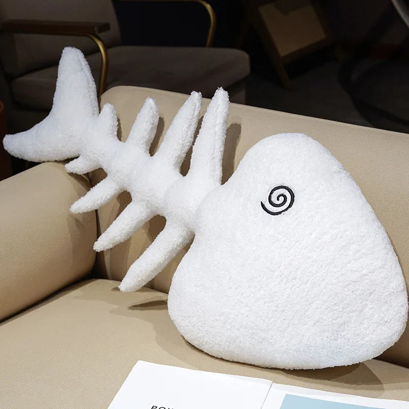 Funny Fish Bone Plush Pillow - Soft Stuffed Skeleton Cushion, 18-33" | 45-85 cm — image 7