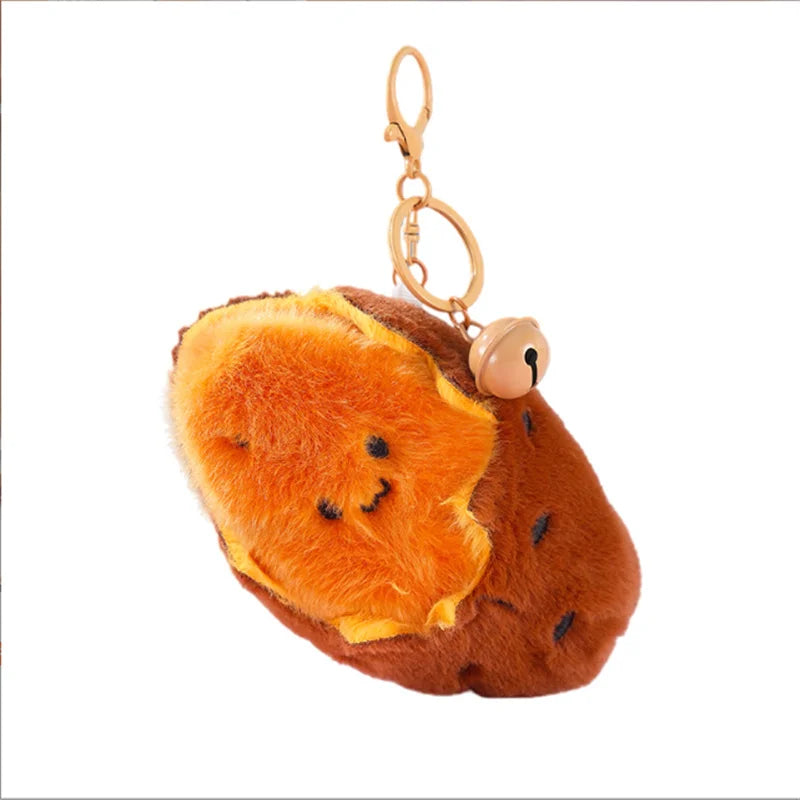 Baked Sweet Potato Plush Keychain | Peel-Away Charm, 5.5" | 14 cm — image 4