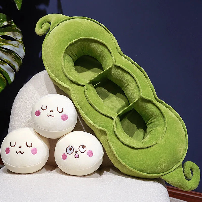 Edamame Body Pillow - Long Soft Pea Pod Plush Cushion, 35-47" | 90-120 cm — image 3