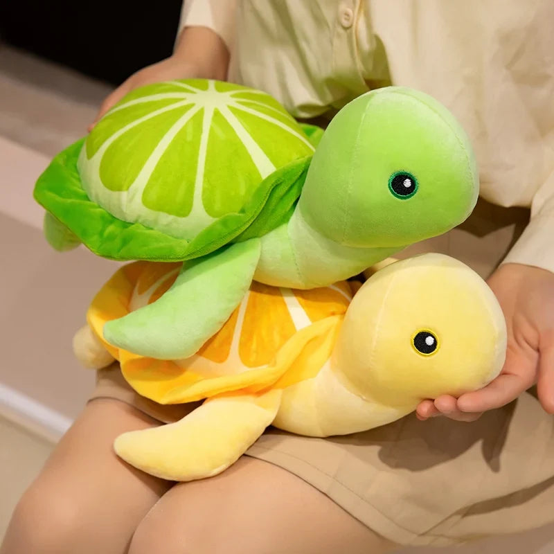 Citrus Turtle Plush Toy - Soft Lemon & Lime Animal Doll, 10-14" | 25-35 cm — image 3