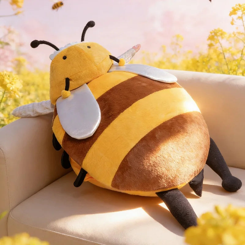 Giant Bee Plush Pillow | Soft Stuffed Bumble Bee Toy, 60–100cm — image 2