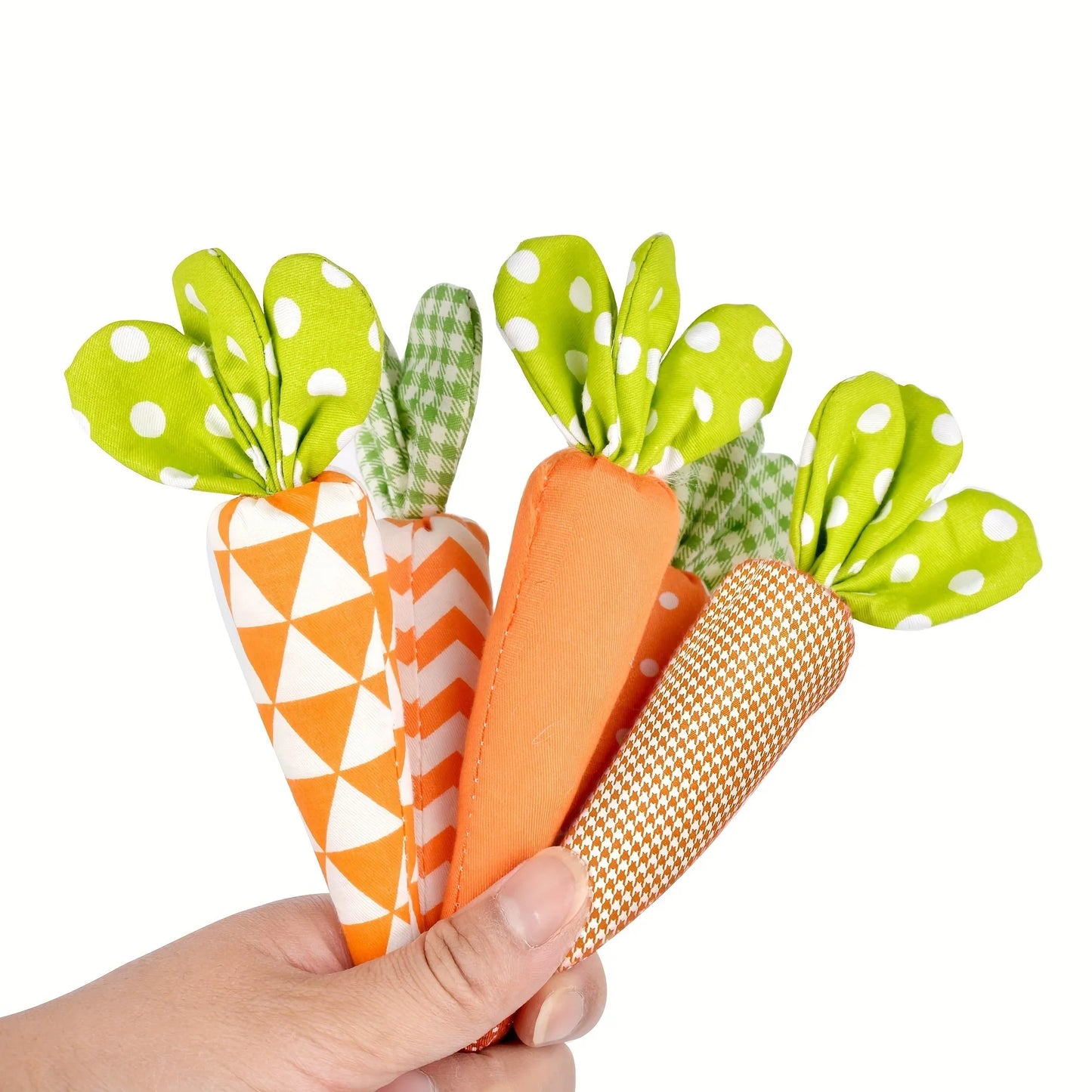 Plushie Carrot Plushies- Set of Five - Festive Spring Decor, 6" | 16 cm — image 4