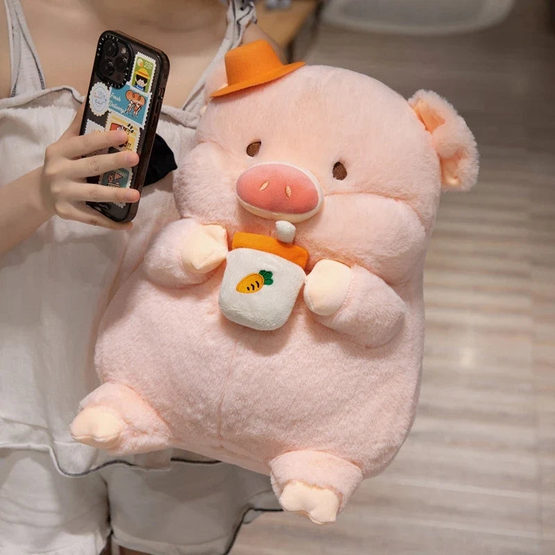 Milk Tea Pig Plush Toy - Soft Pig in Cup Pillow, 14-18" | 35-45 cm — image 5