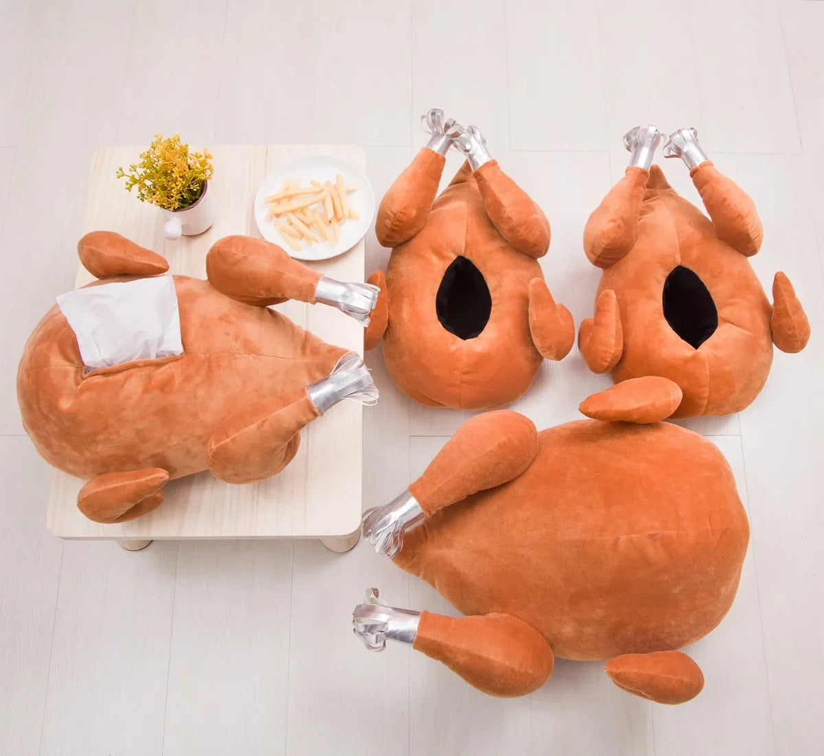 Plushie Novelty Roasted Turkey Tissue Dispenser or Pillow — image 3