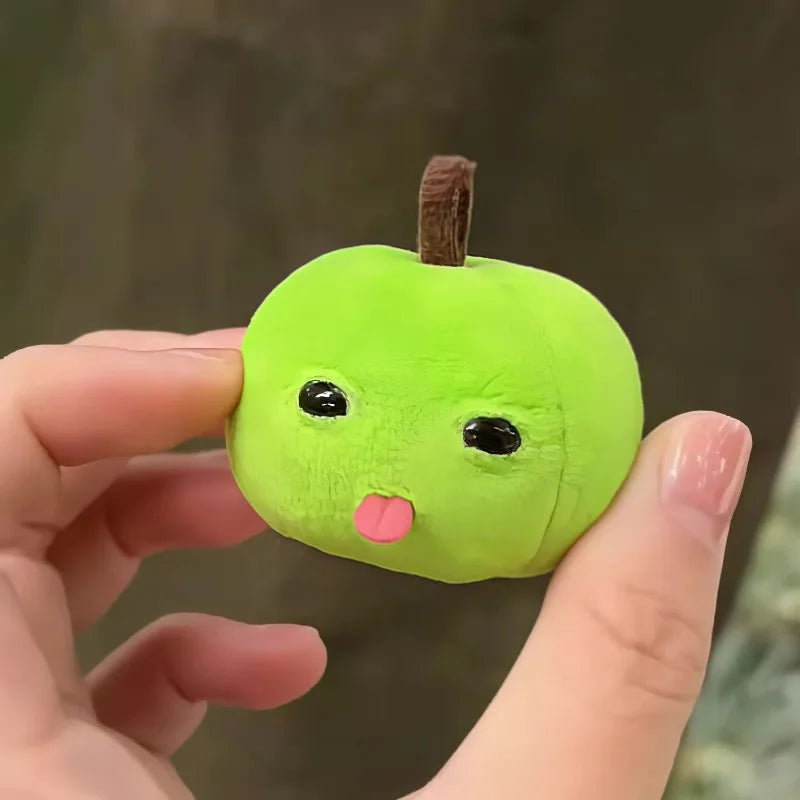 Apple Plush Keychain - Mini Red & Green Fruit Charm — image 5