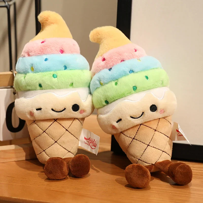 Ice Cream Cone Plush Toy | Stuffed Dessert Pillow, Multiple Flavors — image 1