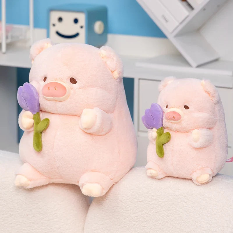 Flower-Holding Pig Plushie, Two Colors, 8-12" | 20-30 cm — image 7