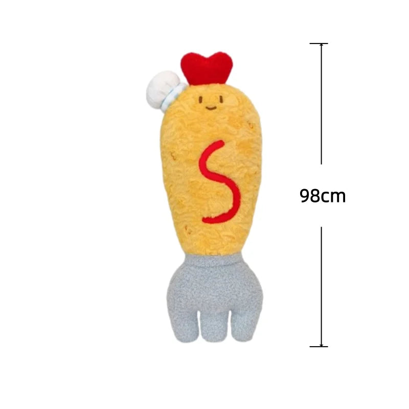 Fried Shrimp Fork Plush Pillow - Long Soft Snack, 22-39" | 56-100 cm — image 12