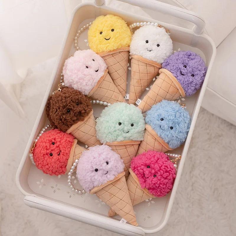 Ice Cream Plush Toy - Soft Stuffed Cone Pillow, 6-18" | 16-46 cm — image 1