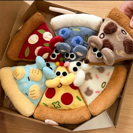 Pizza Mouse Stuffed Plush Toy | Mouse & Pizza Slice Set, 6\ | 15 cm" — image 1
