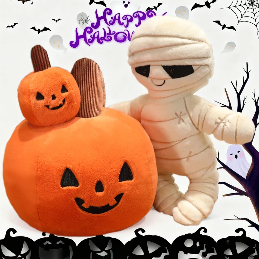 Halloween Pumpkin Mummy Plush Toy | Spooky Vegetable Stuffed Animal — image 4