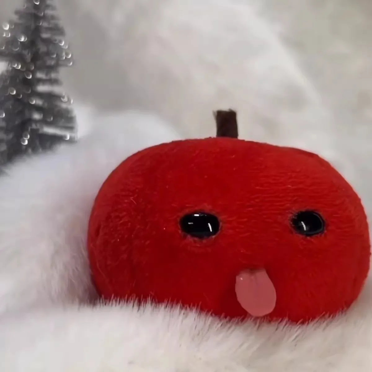 Apple Plush Keychain - Mini Red & Green Fruit Charm — image 8