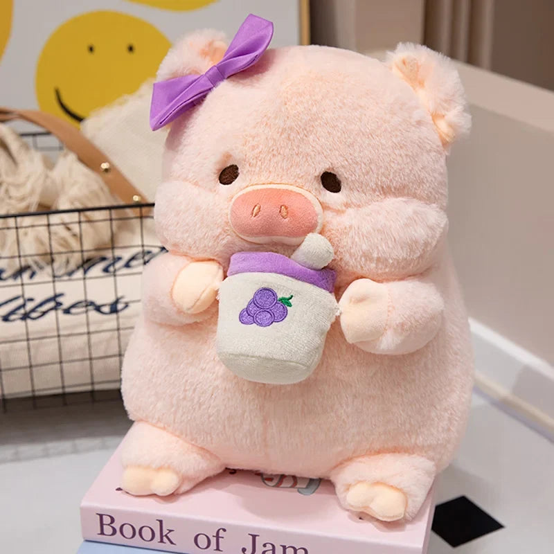 Milk Tea Pig Plush Toy - Soft Pig in Cup Pillow, 14-18" | 35-45 cm — image 11