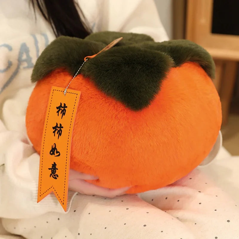 Fluffy Persimmon Plush Pillow | Long Body Cushion, 20–40 cm — image 3