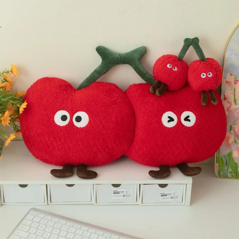 Cherry Plush Toy - Soft Fruit Pillow, 5-22" | 12-55 cm — image 3