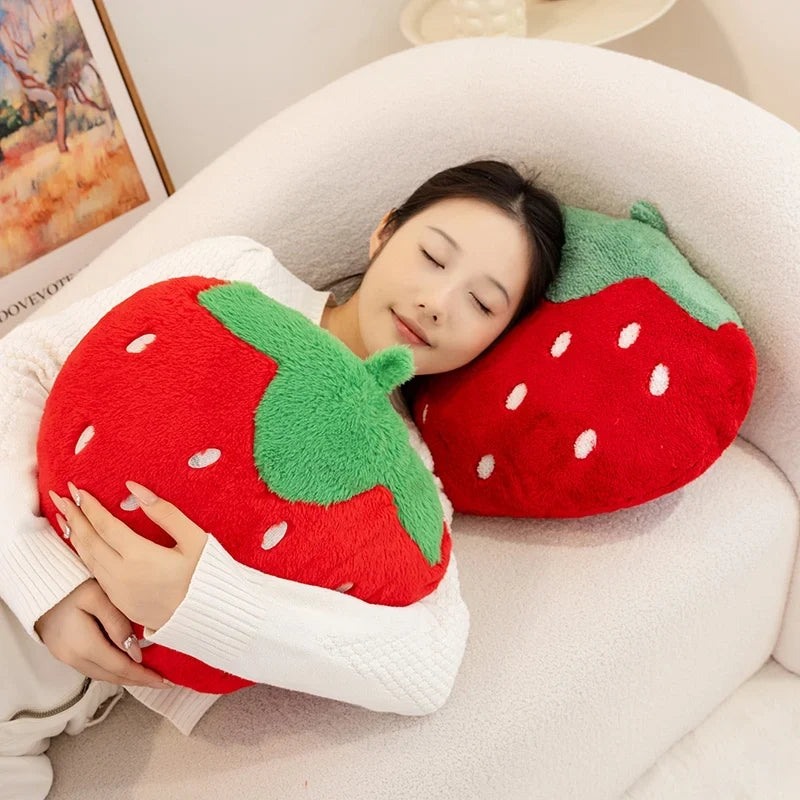 Strawberry Throw Pillow | Plush Fruit Sofa Cushion — image 2