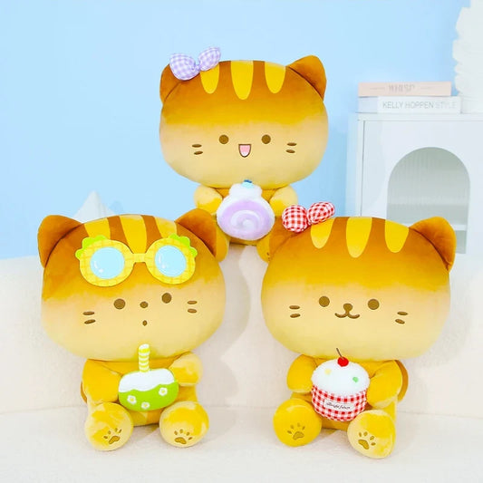 Bread Kitten Plush Pillow - Soft Cat-in-Bread Cushion, 16" | 40 cm — image 1