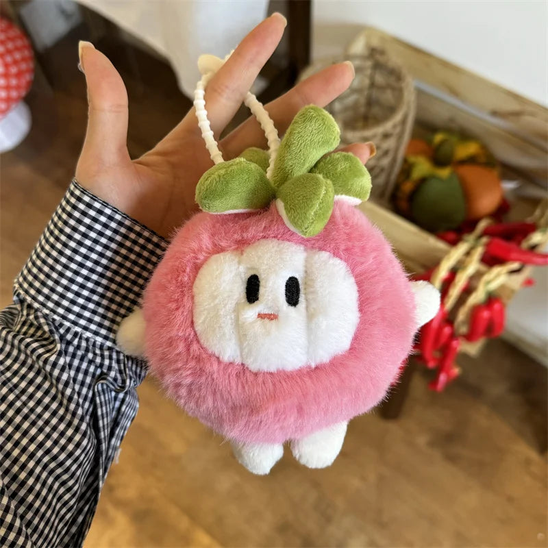 Fruit Plush Keychains | Watermelon, Avocado & Apple Charms, 5" | 13 cm — image 3