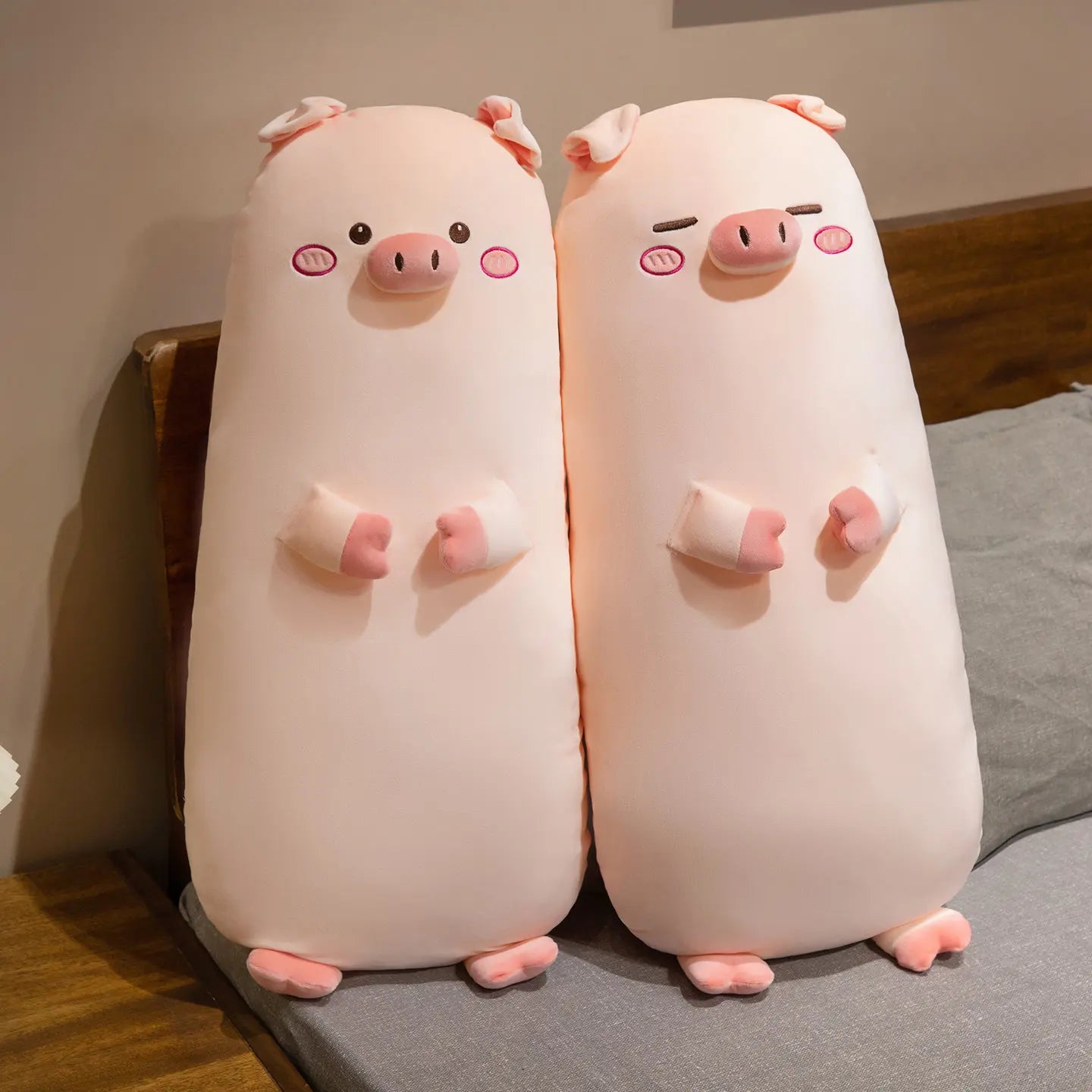 Piggy Plush Throw Pillow - soft Long Pig Cushion, 28-35" | 70-90 cm — image 3