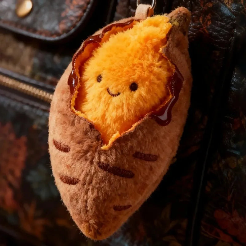 Roasted Sweet Potato Plush Keychain | Simulation Snack Pendant — image 6