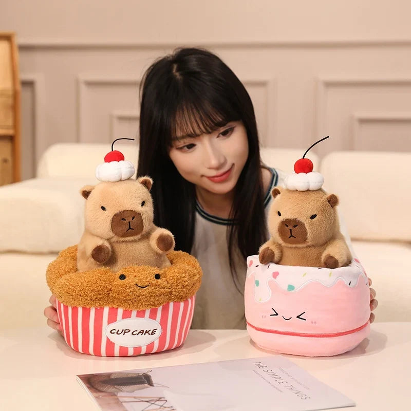 Ice Cream Capybara Plush Toy - Soft Dessert Animal & Nest, 8-13" | 20-33 cm — image 4