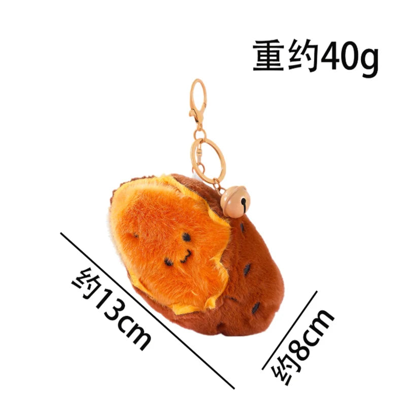Baked Sweet Potato Plush Keychain | Peel-Away Charm, 5.5" | 14 cm — image 5