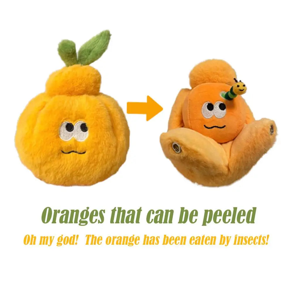 Peelable Orange Segments Plush Keychain | Lifelike Simulation Fruit Toy — image 6