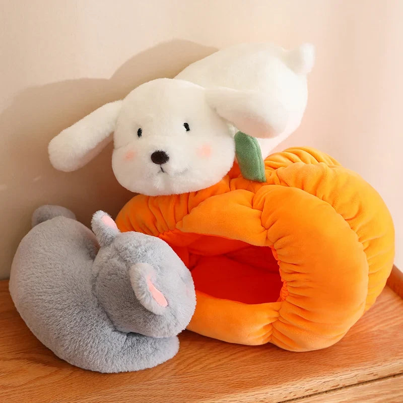 Pumpkin Plushie with Hidden Stuffed Animal — image 6