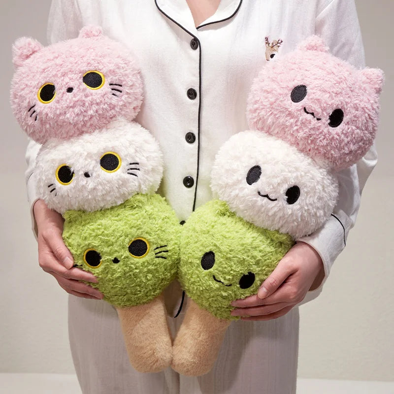 Dango Cat Plush Pillow - Soft Hanami Dumpling, 20-39" | 50-100 cm — image 3