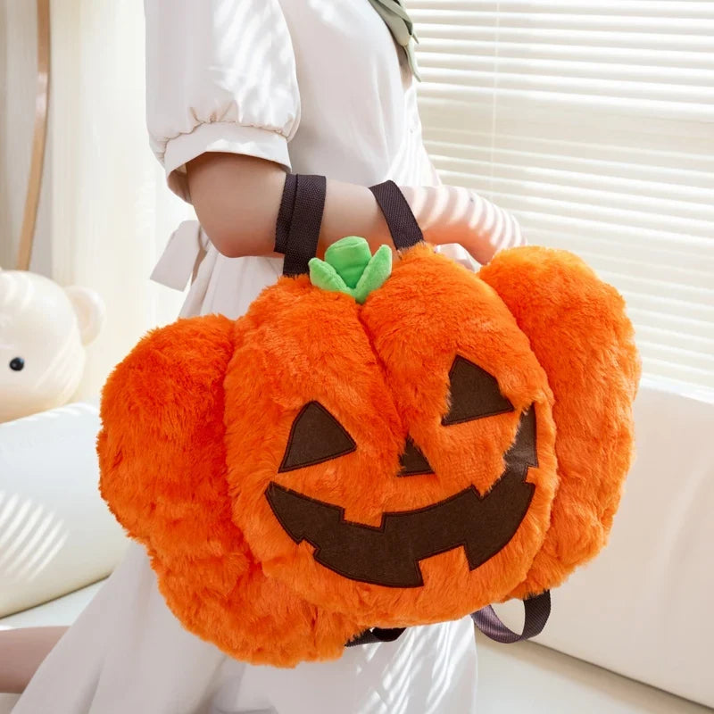 Halloween Pumpkin Plush Trick-or-Treat Bag | Spooky Tote for Kids — image 3